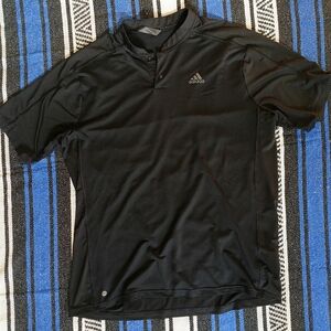 Adidas Men's Polo Shirt in Sleek Black